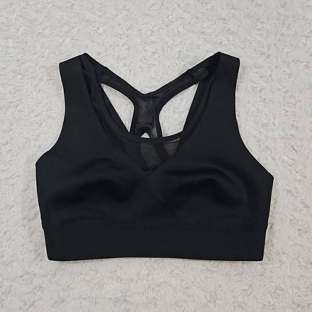 Athleta Small (based on measurements) Black Eclipse Reversible Mesh Sports Bra